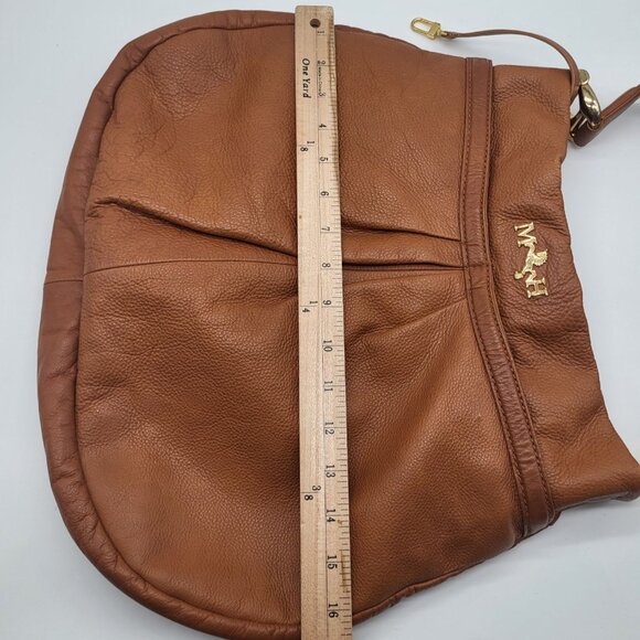 Mario Hernandez Columbian Brown Leather Hobo Shoulder Bag Purse HTF *READ Flaws - Picture 11 of 12